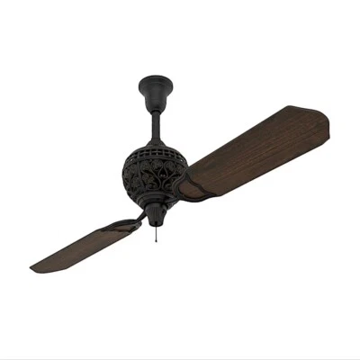 Hunter 60” Midas Black Sand Cast Motor Housing Pull Chain Ceiling Fan - Image 1 of 4