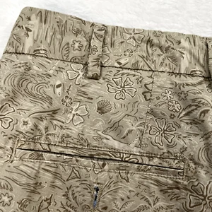 Peter Millar Mens Shorts 33 Beige Tropical Island All Over Print Stretch Active - Picture 1 of 9