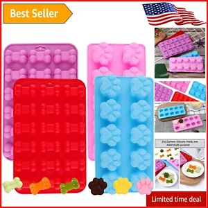 Adorable Puppy Dog Paw & Bone Silicone Molds for Treats & Crafts - Set of 4 - Picture 1 of 9