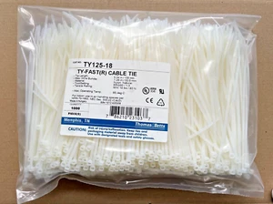 1000 Stück Kabelbinder TY125-18 - Thomas & Betts - naturel - 136 x 2,4mm - Picture 1 of 2