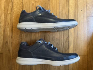 Rockport Men Low Sneakers Dark Blue Leather CH8882, Men's 11.5, Free Shipping - Picture 1 of 9
