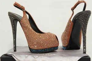 ZAPATOS DE BOMBA GIUSEPPE ZANOTTI I20161 CRISTALES DE CROSTATA PLATAFORMA 41/10.5 $1495 - Imagen 1 de 1