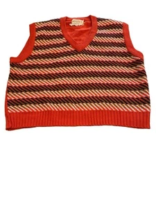 Vintage 60s Contemporary Classics Knit Sweater Vest L - Picture 1 of 8