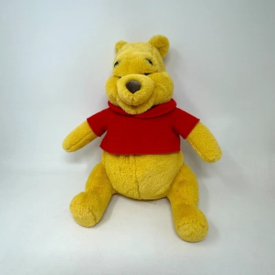 Disney Winnie The Pooh Plush Stuffed Animal Classic Red Yellow Teddy A150 11" - Image 1 of 4