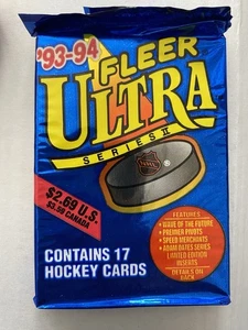 1993-94 Fleer Ultra NHL Series 2 - 1 pack 17 cards HOCKEY Unopened Retail - Picture 1 of 2