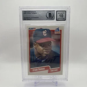 Frank Thomas 1990 Fleer Rookie #87 Beckett Authentic On Card Autograph Grade 10 - Picture 1 of 2
