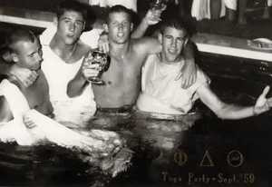 Toga Party 1959 at Phi Delta Theta 4x6 reprint Gay Estate Collection - Picture 1 of 1