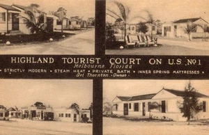 Highland Tourist Court en Melbourne FL ANTIGUO - Imagen 1 de 1