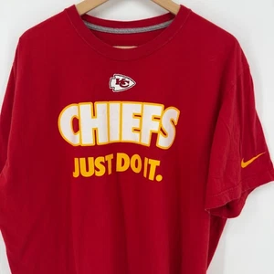 Nike Kansas City Chiefs Just Do It T Shirt Mens XXL Football NFL Red - Picture 1 of 5