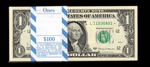 #100 BEP BANDED 2017 $1 STAR-PACK #801-900* - Picture 1 of 4