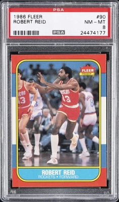 1986 FLEER #90 ROBERT REID PSA 8 - Image 1 of 2
