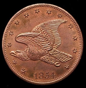 "1854" Muster Fliegender Adler Cent Münze Design Patrick Mint Medaille 27mm - Bild 1 von 2