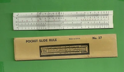 VTG 1960s NOS Pocket Slide Rule No. 27 Mint Condition - Image 1 of 4