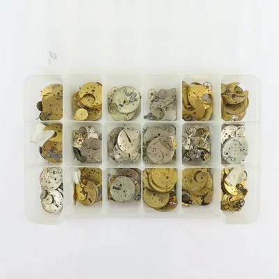 Waltham Assortment of 18 Size Nickel & Gilt Pocket Watch Parts - Изображение 1 из 4