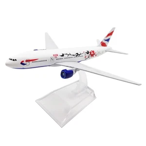 1/400 Aircraft Airbus British 777 B777 Plum Alloy Plane Model With Stand - Picture 1 of 7