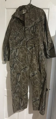 Vintage Early Men’s L Mossy Oak USA Treestand Lightweight Camo Hunting Coveralls - Image 1 of 4