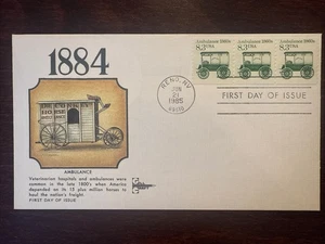 US FDC COVER 1985 YEAR AMBULANCE HEALTH MEDICINE STAMPS SCOTT 2128 - Picture 1 of 1