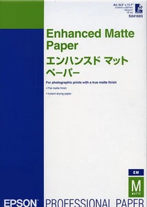 Papier Epson Enhanced Matte Paper A4 50 feuilles 192g S041603 - Afbeelding 1 van 1