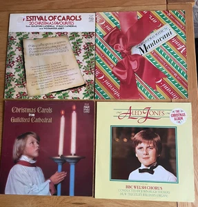 4 Christmas Music / Carols Vinyl LP Albums - Aled Jones / Mantovani / Guildford - Bild 1 von 17