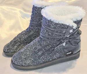 Muk Luks Damen-Winterstiefel meliert grau Camilla Pullover wasserabweisend Größe 10 - Bild 1 von 9