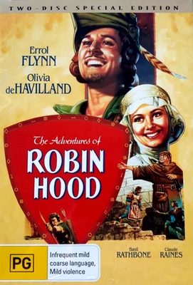The Adventures Of Robin Hood : 2 Disc : Errol Flynn : NEW DVD : Region 4 RARE - image 1 of 2