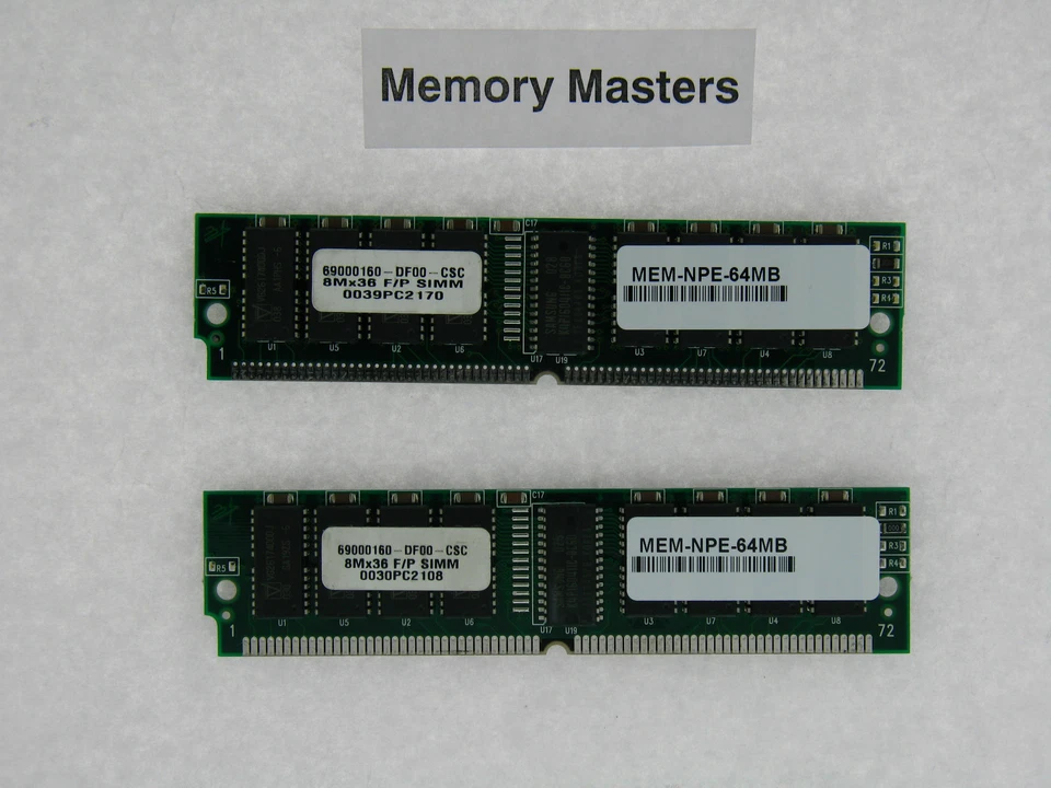 MEM-NPE-64MB Approved 2x32MB Memory for CISCO NPE-100/150/200 - Image 1 of 1