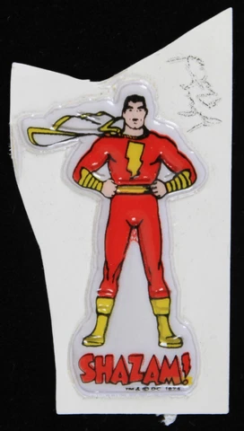 1970s Jackson Bostwick Shazam! Signed Puffy Sticker (JSA / Jackson Bostwick LOA) Cover