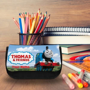 Thomas and Friends Tank Engine Personalised Black Pencil Case -Add Name-PCB 1088 - Picture 1 of 3