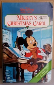 Mickey's Christmas Carol VHS Disney Clamshell PAL Video 1984 RARE Dickens - Picture 1 of 7