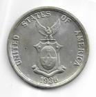 Philippines United States Commonwealth 1 Peso 1936 Roosevelt Quezon Silver .900