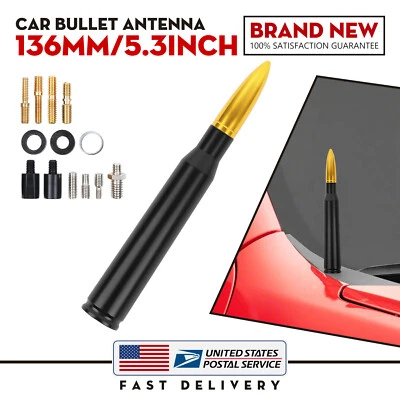 5.3" Gold Black Antenna Mast AM/FM for Chevrolet Silverado 1500/2500/3500 Foto 1 de 4