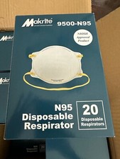 N95 Face Masks - MAKRITE 9500N95 N95 Particulate Respirator - (12 boxes of 20ct)