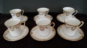 FREE Antique Noritake Nippon Maruki Elegant Demitasse Sets Gold Guild Encrusted - Picture 1 of 7