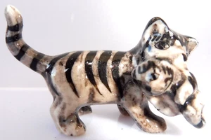 KLIMA E317 Miniature statuette en porcelaine - CHAT AVEC BEBE - Imagen 1 de 4