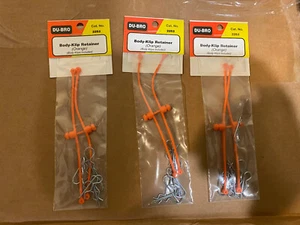 Dubro Body Klip Retainers (Orange) - Never Lose Your Clips Again (3 Pack) 2252 - Picture 1 of 2
