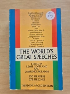 The World's Great Speeches history Roosevelt Lincoln Churchill Socrates hannibal - Picture 1 of 6