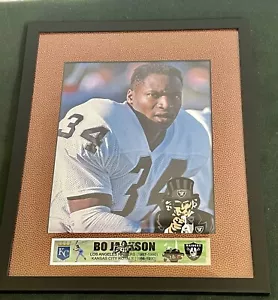MLB⚾️/NFL🏈 BO JACKSON K.C.ROYALS/L.A. RAIDERS NAMEPLATE, TEXTURE MAT, & FRAMED - Picture 1 of 3