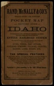 MAPA DE BOLSILLO RAND MCNALLY IDAHO 1902 "¡SOLO ÍNDICE!" RR SHIPPERS GUÍA ID FERROCARRIL - Imagen 1 de 2