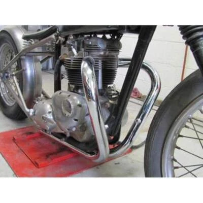 Tubo de cabezal de escape cromado Triumph 650cc TT café tracker bobber personalizado T120 TR6 Foto 1 de 4