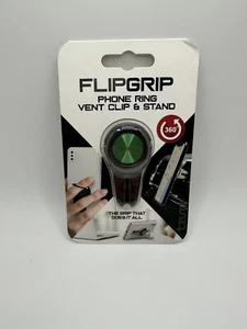 FLIPGRIP Phone Ring Vent Clip & Stand w/360 Degree Rotation! Slim Design 7351GRN - Picture 1 of 2