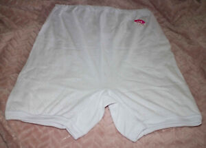 White 100% Cotton Interlock Long Cuff-Leg Knickers Pantees Underwear Size 20