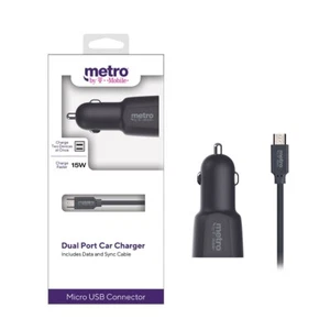 FAST CHARGE 15W Car Charger, MICRO USB Data Cable for ANDROID devices - Picture 1 of 1