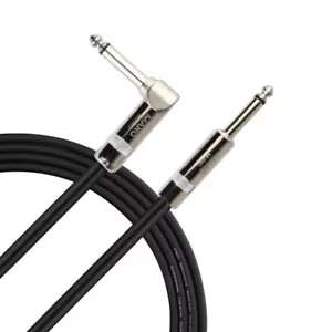 Maro Music GJAB 1/4 Inch Right Angle to Straight Guitar Cable, 6.35mm - Picture 1 of 9