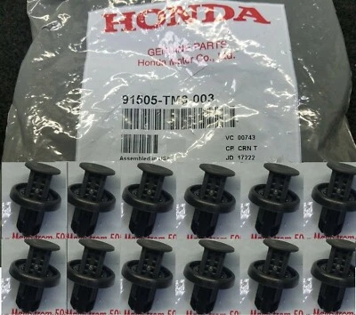 20PCK GENUINE for HONDA BUMPER / UNDER COVER RETAINER CLIP 91505-TM8-003 - Image 1 of 2