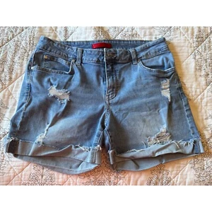 Jennifer Lopez Denim Shorts Distressed Cuffed Hem Casual Size Medium - Imagen 1 de 5