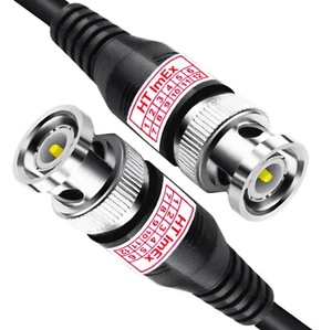 BNC-Kabel 1m beidseitig Stecker RG58 50 Ohm doppelt geschirmt schwarz - Bild 1 von 7