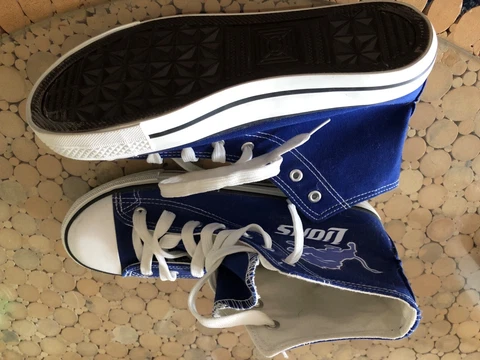 Detroit Lions High Top Converse-like Shoe Never Worn Size 41 EU/10.5W/8M Cover