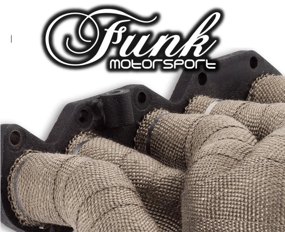 Avvolgitore di Scarico Titanio 25mm x 15m Termico Lava Rock Performance Funk Motorsport