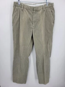 Orvis Pants Mens 34 Tan Corduroy Straight Leg Flat Front Trousers Cotton Casual - Picture 1 of 7