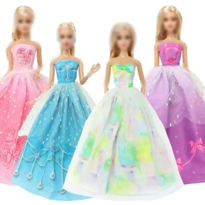Juego de 4 vestidos de encaje de colores mixtos de fiesta de boda de princesa para juguete de muñeca niña de 11,5 pulgadas - Imagen 1 de 6
